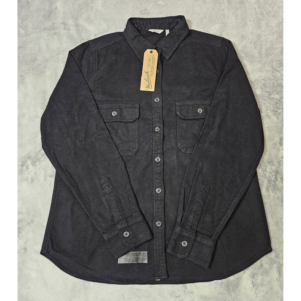 Woolrich Women's Expedition Chamois Shirt Size Medium Black